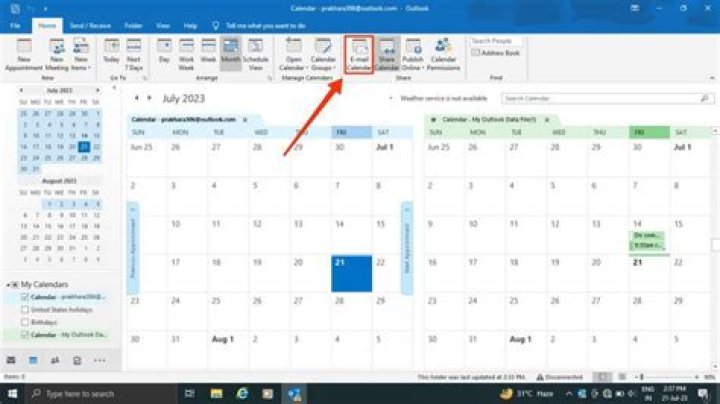How do I customize my Outlook calendar 2016?