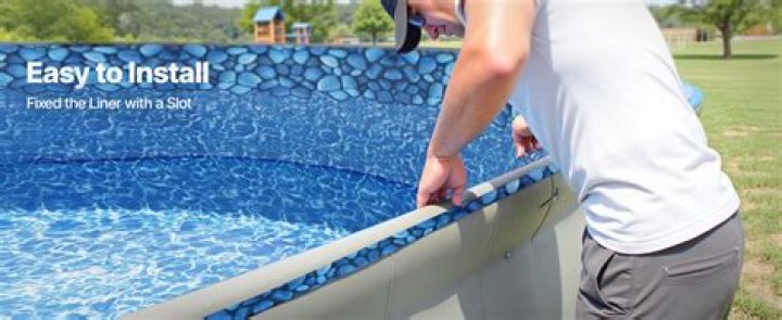 How do you secure an overlap pool liner?