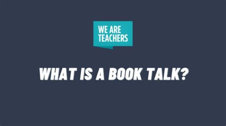 What Is a Book Talk examples?