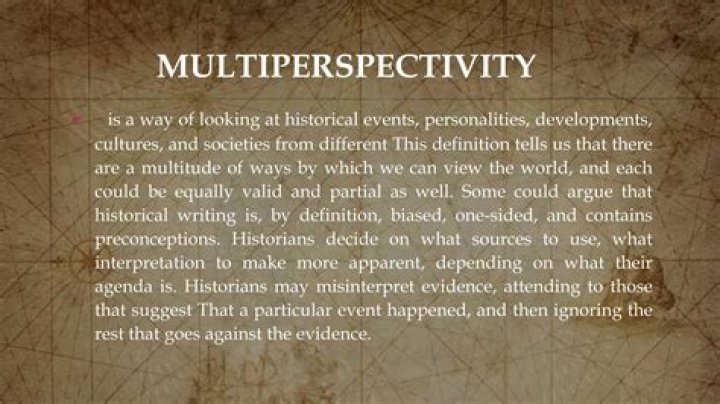 What is multiperspectivity give an example?