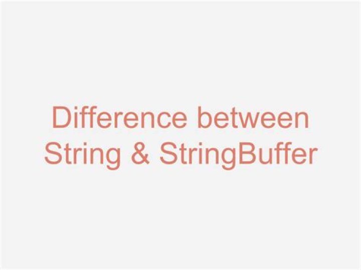 What is the difference between String and StringBuffer?