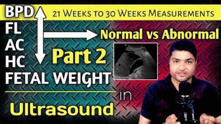 What is the normal BPD at 20 weeks?